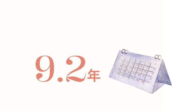 平均勤続年数9.2年